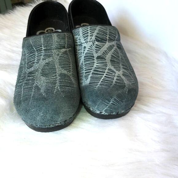 Sanita The Original Danish Clog Black/ White Webbed Stitching Womens Size 6.5 - Picture 2 of 8